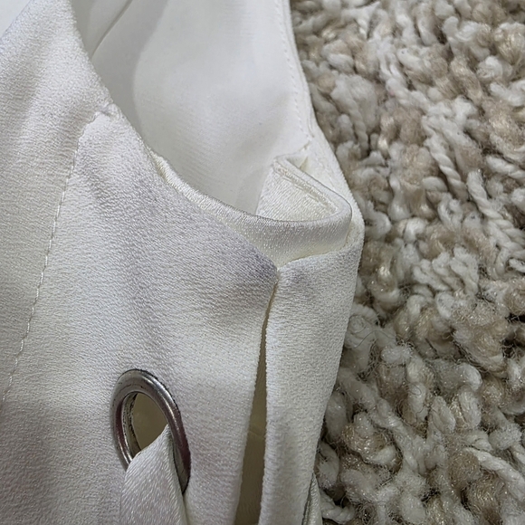 Parker Riviera Side Lace Up Dress Sleeveless Pearl Ivory - Picture 6 of 8